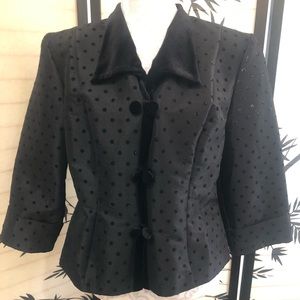 Dressbarn Woman Black 3/4 Length Sleeve Jacket Women’s Size 14